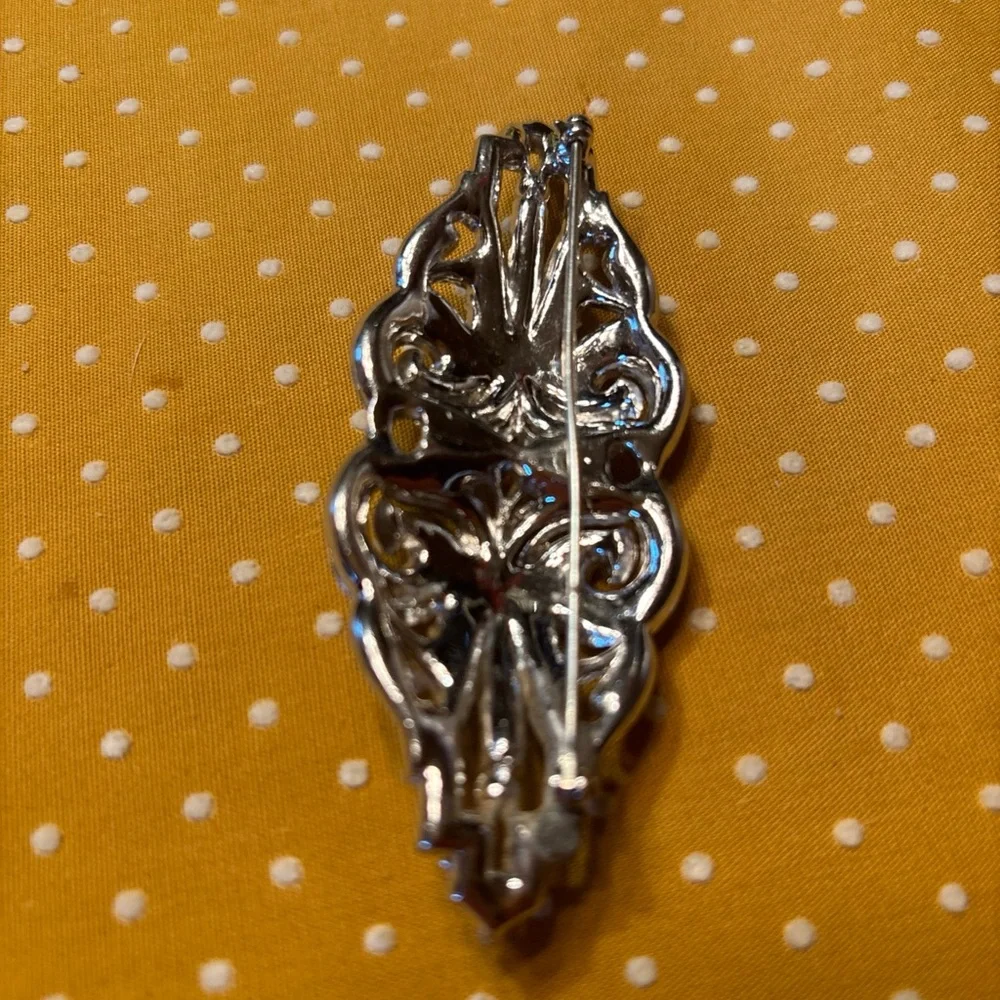 Art Deco Double Clip Brooch - Picture 6 of 8